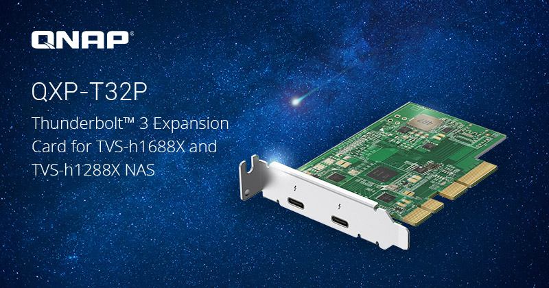QNAP Launches Dual-port Thunderbolt™ 3 Expansion Card for TVS